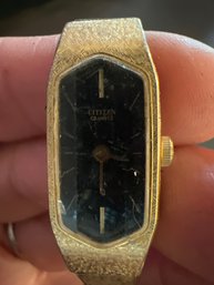 Women's Textured Gold Citizen Watch