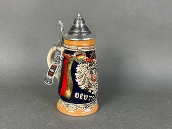 A Vintage Hand Painted King German Stein