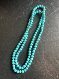 Single Strand Turquoise 'pearl' Necklace