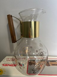MCM Atomic Glass Carafe With Wood Block Handle