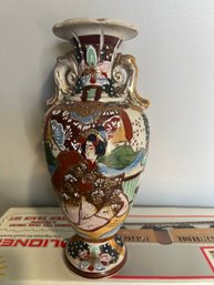 Hand Decorated Antique Urn Vase With Geisha Motif