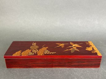 A Beautiful Handmade Japanese Inlaid Wooden Box