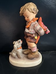 Vintage M.I. Hummel Goebel 'Not For You' Boy With Dog Porcelain Figurine #317