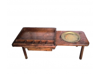 Rare Early 19th-Century Cobblers Bench Used As A Coffee Table
