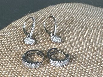 Sterling Silver & Nadri Earrings
