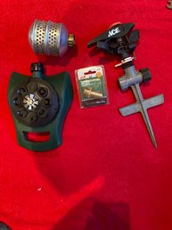 Ace Pulsing Sprinkler Head, Brass 3/4 Hose Repair, Aluminum Slow Drip, Flat Sprinkler