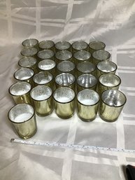 26 - Glass Gold Speck Votive Candle Holders