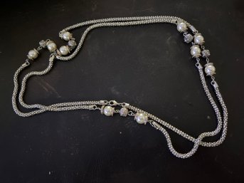 Vintage Inspired Beaded Rope Chain Necklace