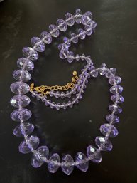 Lavender Acrylic Beaded Necklace