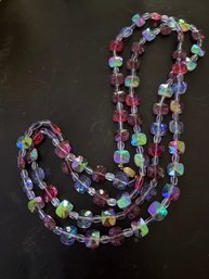 Colorful Prism Confetti Bead Necklace