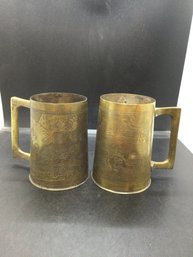 WWII Trench Art Tankards Mugs N. African Campaign