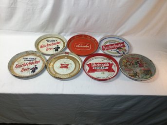 Vintage 12 Beer Trays Lot Of 7