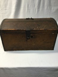 Small Antique Dome Topped Travel Trunk