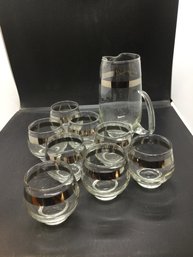 Mcm Madmen Libby Dorothy Thorpe Style Cocktail Set 9 Pc