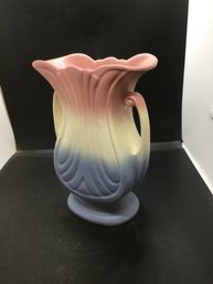 Hull Pottery 48-9 Red White And Blue Vase