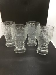 2001 Burger King Lord Of The Rings  Glasses Set Of 4