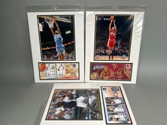 Cavaliers, Nuggets, Lions Matted Posted Stamp Art With Holographic Seal