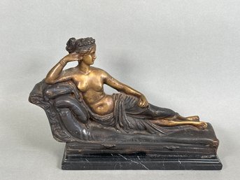 Vintage Paolina Borghese 'Venus Victrix' Bronze Sculpture By Antonio Canova