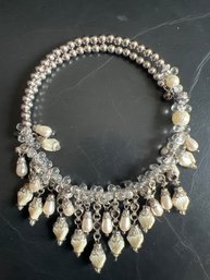 Beaded Baroque Pearl Choker Necklace