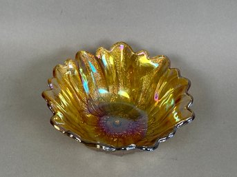 Small Vintage Carnival Glass Bowl