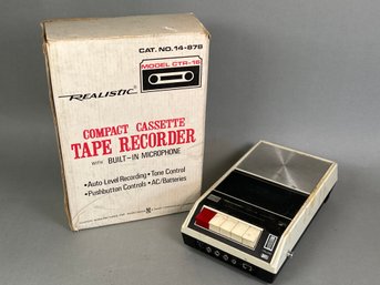 Vintage Realistic Compact Cassette Tape Recorder