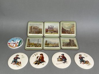 Vintage Coasters Including Norman Rockwell