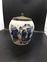 Vintage Delft Pottery Humidor