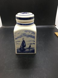 Vintage Delft Blue Spice Jar