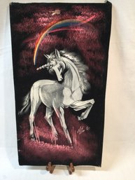 11 X 20 Mcm Unicorn Painting On Velvet