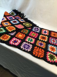 54 X 40 Vintage Granny Square Afghan Throw Blanket
