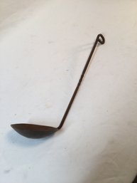 Antique Copper And Hand Wrought Iron Dipper