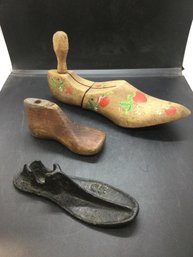 3 Antique Shoe Molds