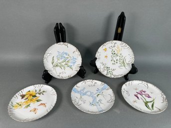 Vintage CFH GDM Hand Painted Limoges Ladies In Decadence Plates