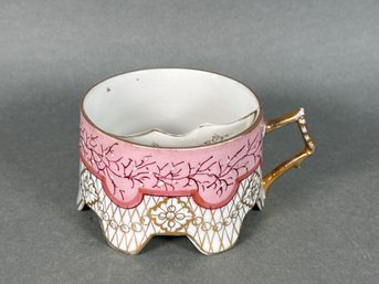 Vintage Hand Painted Mustache Cup