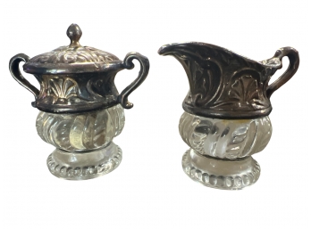 Victorian Silver Plate Creamer/sugar