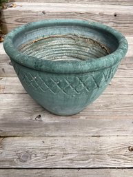 Large Green Ceramic Planter Pot