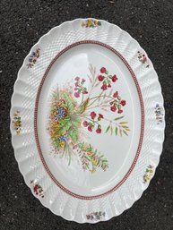 Gorgeous Spode Rosalie Vintage Bone China Floral Serving Platter