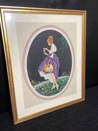 Super Clean, Print Titled And Signed By The Artist In Superb Shape, Beautiful Gold Frame