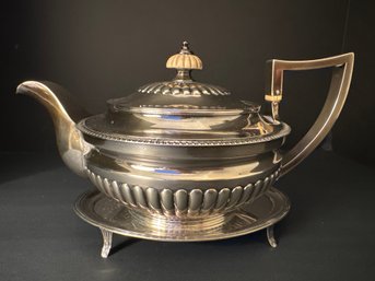 English 19thC George III Sterling Silver Teapot 4