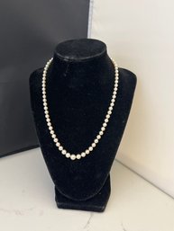 Vintage Pearl Necklace With Sterling Clasp