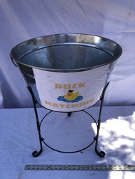 Metal Bucket With Stand