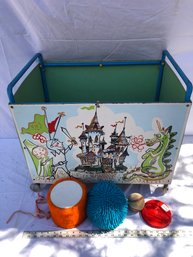 Vintage Toy Box On Wheels