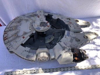 Large Star Wars, Millennium, Falcon, Parts, Missing, Approx 30 Inches Long Took A Beating From The Dark Side