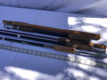 3 Vintage Fishing Poles, See Pics