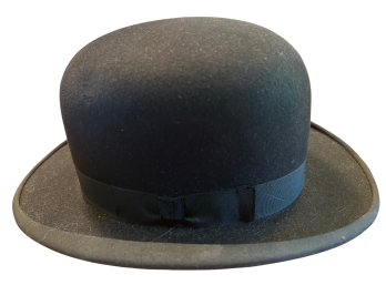 Vintage 1930's Sarnoff-irving Black Homburg Derby Bowler Hat