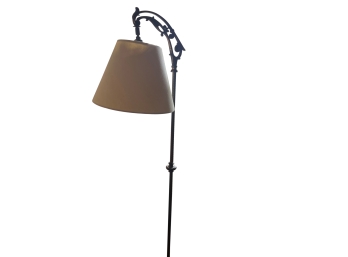 Lovely Twisted Iron Floor Lamp With Bell Drop Shade