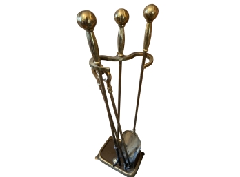 Brass Fireplace Tools / Stand