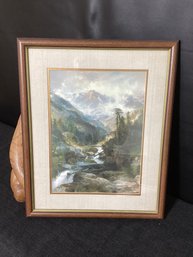 (Thomas Moran) Well Listed Artist Matted Matted With Gold Trim In Great Shape Framed Under Glass
