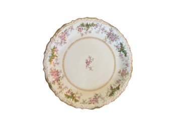 Vintage Limoges France Floral Decorated Porcelain Plate