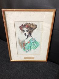 Hand Colored Engraving Of Original Painting Done By (Charles Dana Gibson)well Listed Artist